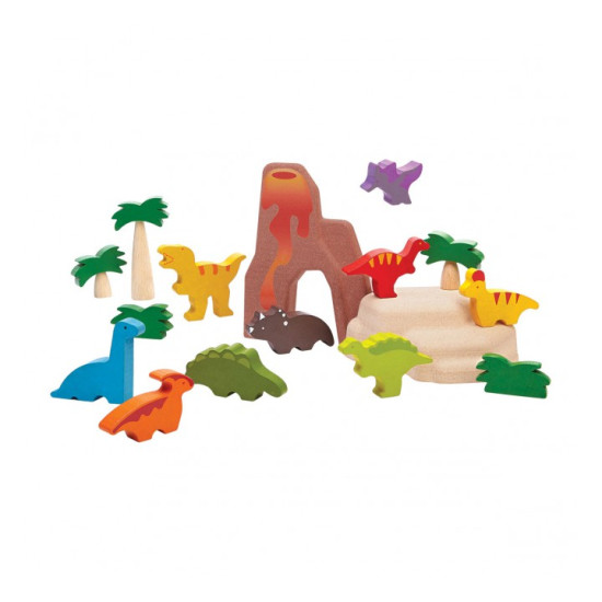 Деревянная игрушка Набор динозавриков, ТМ PLAN TOYS