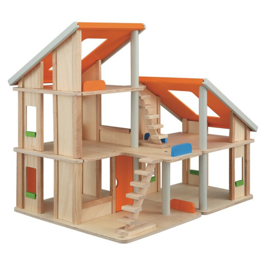 Деревянная игрушка Кукольный домик Шале без мебели, ТМ PLAN TOYS
