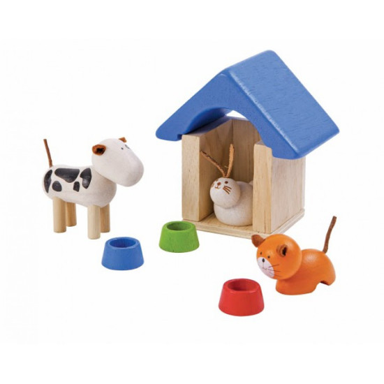 Деревянная игрушка Домашние животные и аксессуары для них, ТМ PLAN TOYS