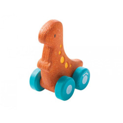 Дерев'яна іграшка Динозавр Рекс на колесах, ТМ PLAN TOYS Дерев'яна іграшка Динозавр Рекс на колесах, ТМ PLAN TOYS