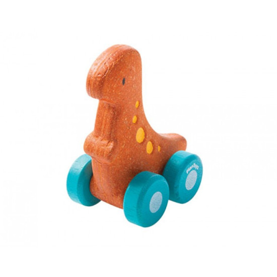 Деревянная игрушка Динозавр Рекс на колёсиках, ТМ PLAN TOYS