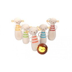 Деревянная игрушка Обезьянки-боулинг, TM PLAN TOYS Деревянная игрушка Обезьянки-боулинг, TM PLAN TOYS