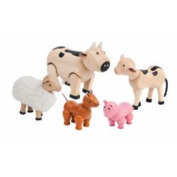 Деревянная игрушка Набор сельскохозяйственных животных, TM PLAN TOYS Деревянная игрушка Набор сельскохозяйственных животных, TM PLAN TOYS