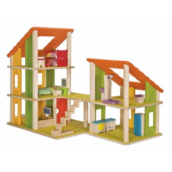 Деревянная игрушка Кукольный домик Шале с мебелью, TM PLAN TOYS