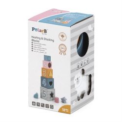 Дерев'яні кубики-пірамідка Сортуємо і складаємо, PolarB Дерев'яні кубики-пірамідка Сортуємо і складаємо, PolarB