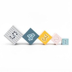 Дерев'яні кубики-пірамідка Сортуємо і складаємо, PolarB Дерев'яні кубики-пірамідка Сортуємо і складаємо, PolarB