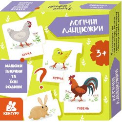 Логічні ланцюжки. Малюки тварини та їхні родини, Кенгуру Логічні ланцюжки. Малюки тварини та їхні родини, Кенгуру