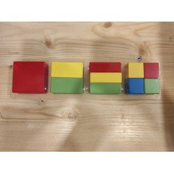 Розвивальна іграшка Дроби малі: Квадрат, Руді  Розвивальна іграшка Дроби малі: Квадрат, Руді