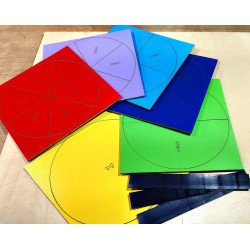 Дробу 1 - 1/6 діаметр 20см на магнітах,  ТМ Вундеркинд Дробу 1 - 1/6 діаметр 20см на магнітах,  ТМ Вундеркинд