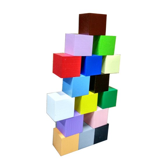 Методика Нікітіних Кольорові кубики 16 штук 4х4см, ТМ Вундеркинд