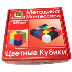 Методика Нікітіних Кольорові кубики 16 штук 4х4см, ТМ Вундеркинд Методика Нікітіних Кольорові кубики 16 штук 4х4см, ТМ Вундеркинд