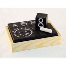 Набір кубиків для малювання крейдою, 12 шт, ТМ Друг Набір кубиків для малювання крейдою, 12 шт, ТМ Друг