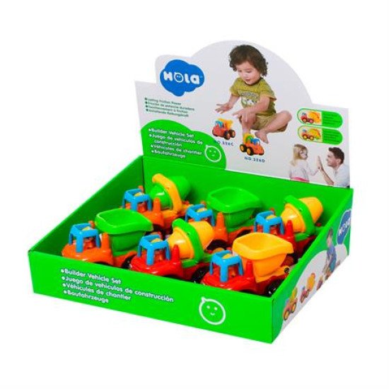 Набір іграшкових машинок Самоскид і бетономішалка, 6 шт. ТМ Hola Toys Набір іграшкових машинок Самоскид і бетономішалка, 6 шт. ТМ Hola Toys