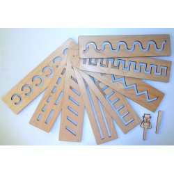 Тренажер Розвиваючі лінійки, комплект 8 шт, ТМ Дивограй