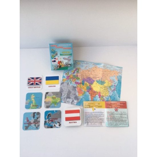 Гра меморі "Європа". частина 1 - географічна розвивальна гра : країни, столиці, прапори", Калейдоскоп