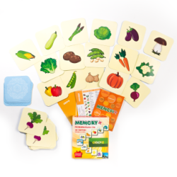 Гра меморі "Овочі" - розвивальна настільна гра для дітей від 1 року, Калейдоскоп