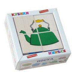 Кубики. Склади малюнок “Посуд”, ТМ Komarovtoys  Кубики. Склади малюнок “Посуд”, ТМ Komarovtoys