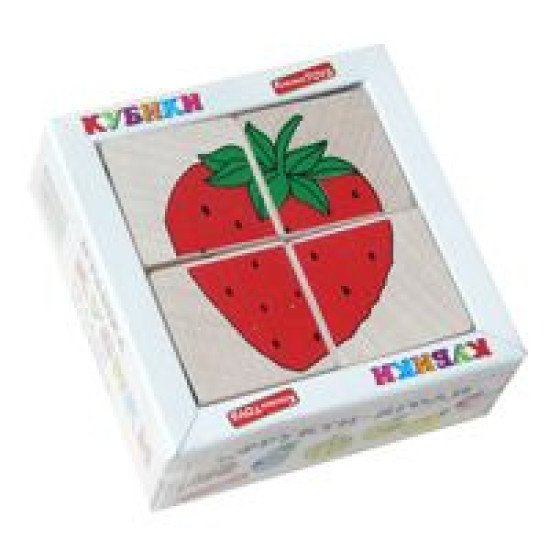 Кубики. Склади малюнок “Фрукти – ягоди”, ТМ Komarovtoys