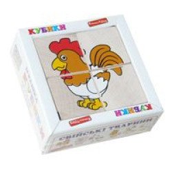 Кубики. Склади малюнок “Свійські тварини”, Komarovtoys Кубики. Склади малюнок “Свійські тварини”, Komarovtoys