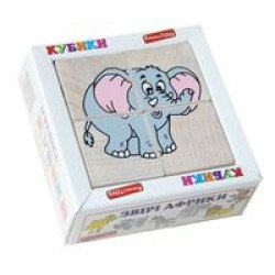 Кубики. Склади малюнок “Звірі Африки”, ТМ Komarovtoys  Кубики. Склади малюнок “Звірі Африки”, ТМ Komarovtoys