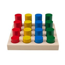 Гра-сортер “Кольорові циліндри”, ТМ Komarovtoys Гра-сортер “Кольорові циліндри”, ТМ Komarovtoys