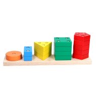 Пірамідка геометрична “Рахунок”, ТМ Komarovtoys  Пірамідка геометрична “Рахунок”, ТМ Komarovtoys