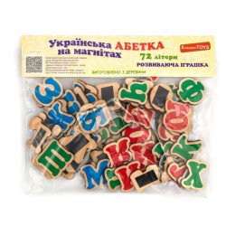 Набір. Українська абетка на магнітах 72 літери, ТМ Komarovtoys
