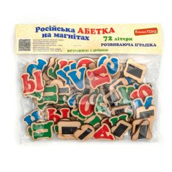 Набір. Російська абетка на магнітах 72 літери, ТМ Komarovtoys