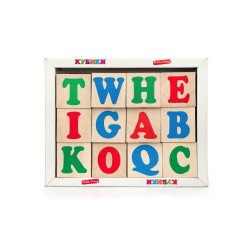 Кубики. Англійська абетка 12шт. ТМ Komarovtoys Кубики. Англійська абетка 12шт. ТМ Komarovtoys