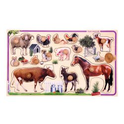 Рамка–вкладка “Свійські тварини”, ТМ Komarovtoys