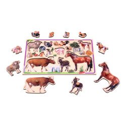 Рамка–вкладка “Свійські тварини”, ТМ Komarovtoys