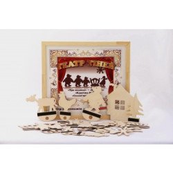 Театр тіней – набір персонажів для 4-х казок “Три ведмедя”, “Курочка ряба”, “Колосок”, “Солом’яний бичок”, ТМ Komarovtoys 