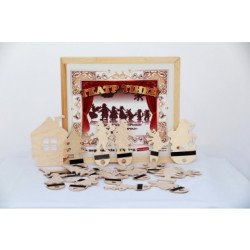 Театр тіней – набір персонажів для 4-х казок “Коза дереза”, “Ріпка”, “Червона шапочка”, “Колобок”, ТМ Komarovtoys 