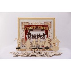 Театр тіней – набір персонажів для 4-х казок “Теремок”, “Кіт та півник”, “Лисиця та журавель”, “Три порося”, ТМ Komarovtoys 