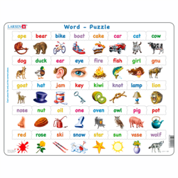 Пазл рамка-вкладиш Вчися читати англійською серія МАКСІ, Larsen Пазл рамка-вкладиш Вчися читати англійською серія МАКСІ, Larsen