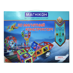 Магнітний конструктор, 98 дет., МАГНІКОН