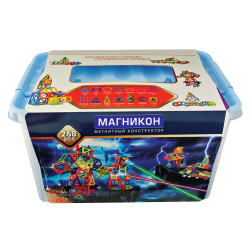 Магнітний конструктор Plastic box, 268 дет., МАГНІКОН Магнітний конструктор Plastic box, 268 дет., МАГНІКОН