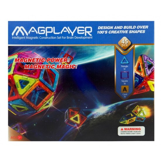 MagPlayer Конструктор магнітний 45 од.