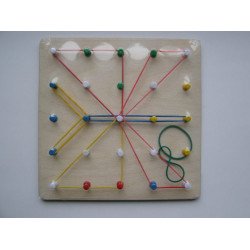 Доска планшет Геометрические резиночки,  5х5штырьков