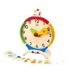 Деревянная игрушка Обучающие часы, TM Plan Toys Деревянная игрушка Обучающие часы, TM Plan Toys