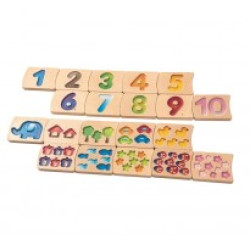 Деревянная игрушка Цифры 1-10 (градиент), TM Plan Toys