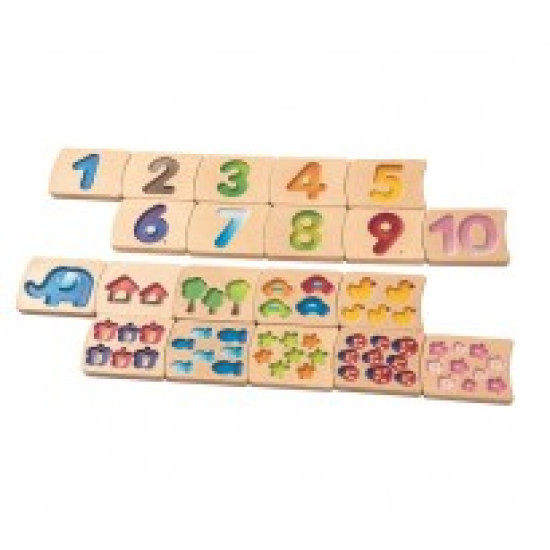Деревянная игрушка Цифры 1-10 (градиент), TM Plan Toys