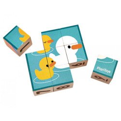 Дерев'яна іграшка Кубики-пазли, TM Plan Toys Дерев'яна іграшка Кубики-пазли, TM Plan Toys