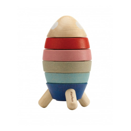 Дерев'яна іграшка Ракета-пірамідка - Колекція фруктовий сад, ТМ PLAN TOYS