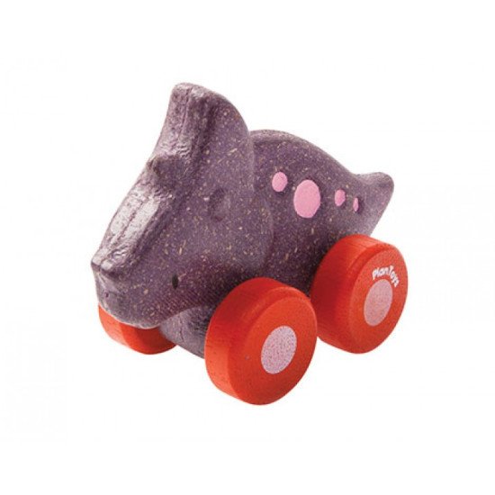 Деревянная игрушка Трицератопс на колёсиках, TM Plan Toys