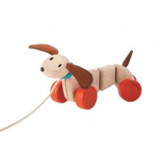 Деревянная игрушка-каталка Счастливый Щенок,TM Plan Toys