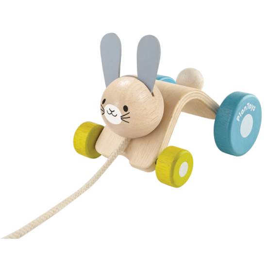 Деревянная игрушка-каталка Прыгающий кролик,TM Plan Toys