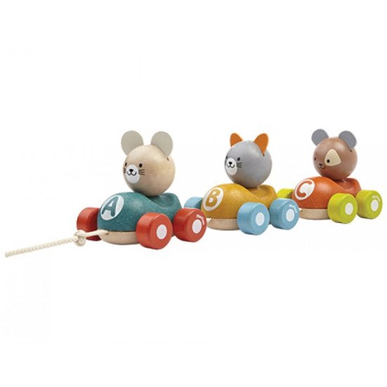 Деревянная игрушка Поезд с животными,TM Plan Toys