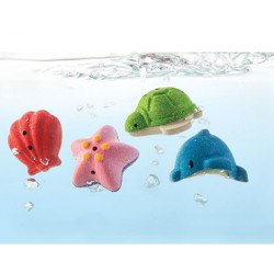 Деревянная игрушка Набор морских животных для ванной, ТМ PLAN TOYS Деревянная игрушка Набор морских животных для ванной, ТМ PLAN TOYS