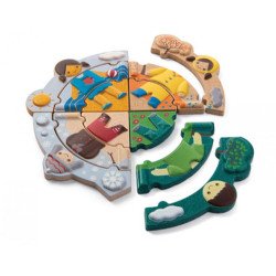 Деревянная игрушка-пазл Одевайся по погоде, ТМ PLAN TOYS